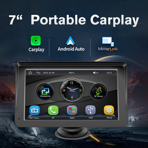 Portable Car Stereo Wireless CarPlay & Android Auto, Car Radio 7inches