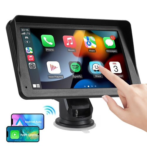 Portable Car Stereo Wireless CarPlay & Android Auto, Car Radio 7inches